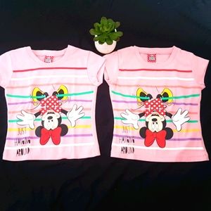 Short sleeve shirt with Minnie mouse print 2pcs